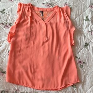 Maurice’s elegant flowing coral top